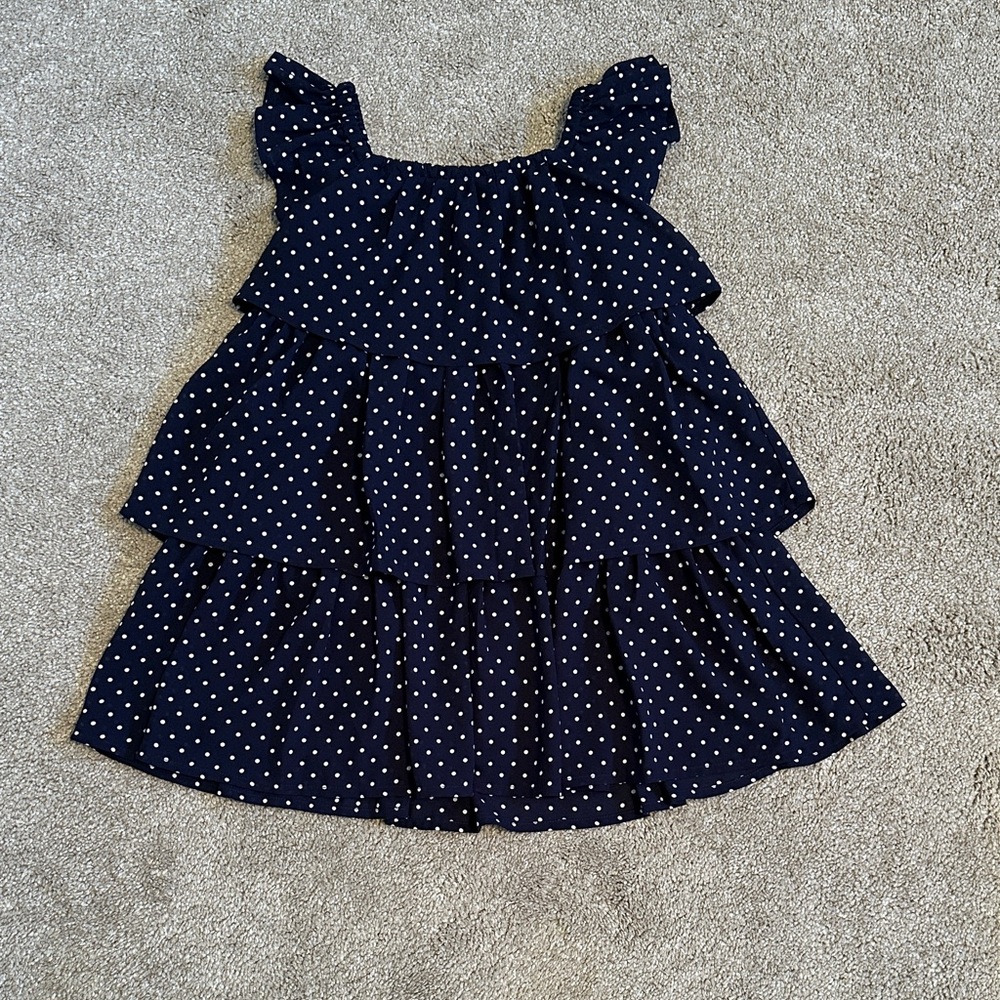 Janie and Jack Navy Tiered Dress